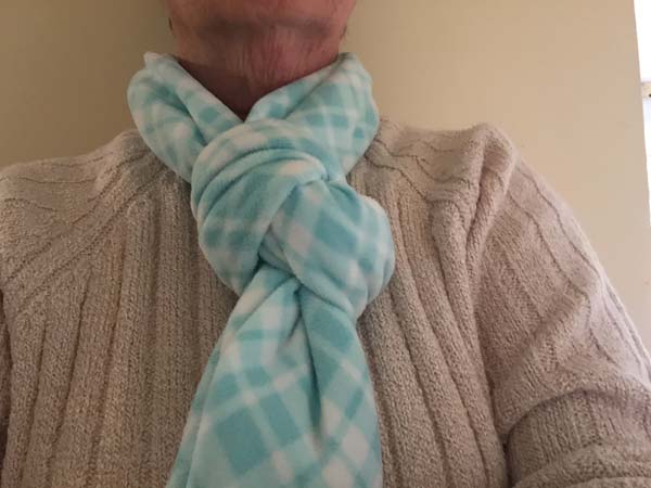 Fleece Infinity Scarf Tied