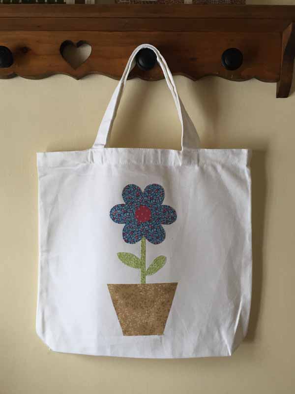 Flower Tote Bag Finished Hanging.JPG