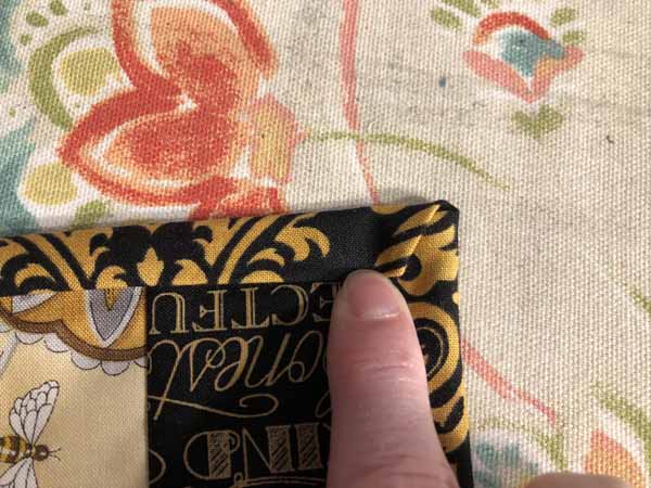 Fold Over Binding Fold Mitered Corner