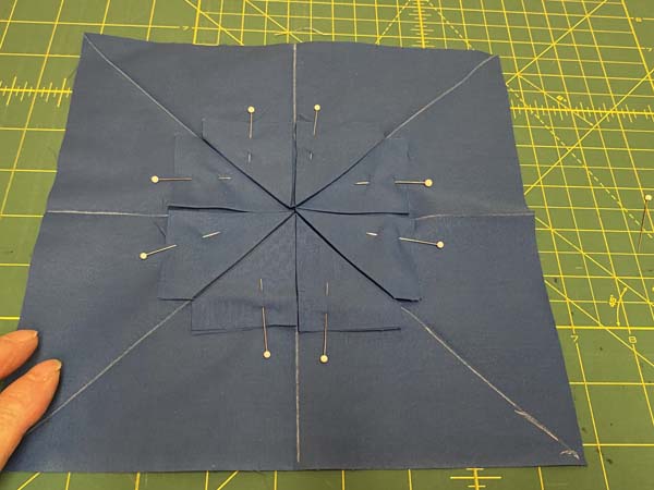 Folded Star Potholder 10 Pin First Round