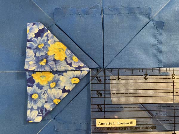 Folded Star Potholder 13 Measure next round