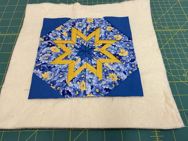 Folded Star Potholder 28 On Batting