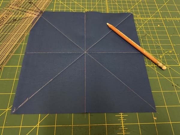 Folded Star Pattern Potholder 3 Mark Star