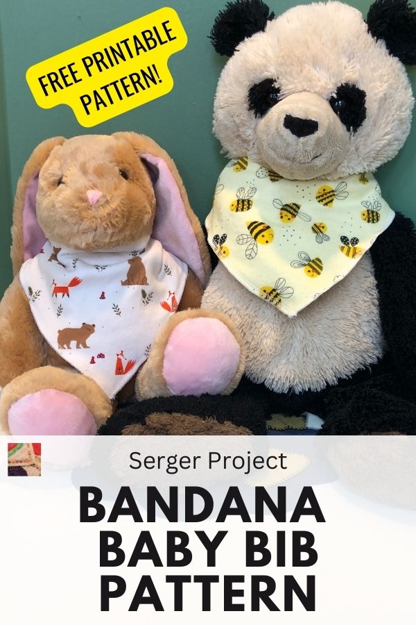 Free Bandana Baby Bib Pattern & Tutorial - pin