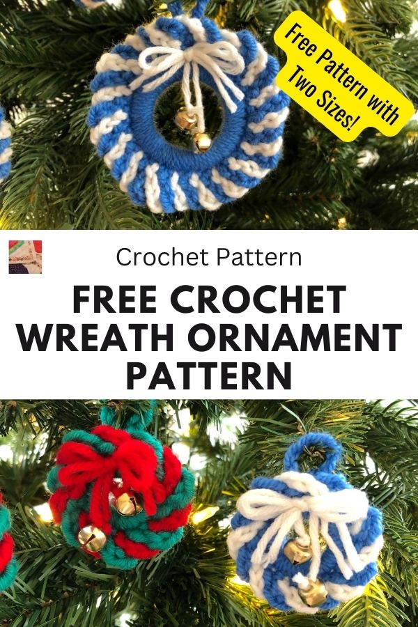 Free Crochet Wreath Ornament Pattern - pin