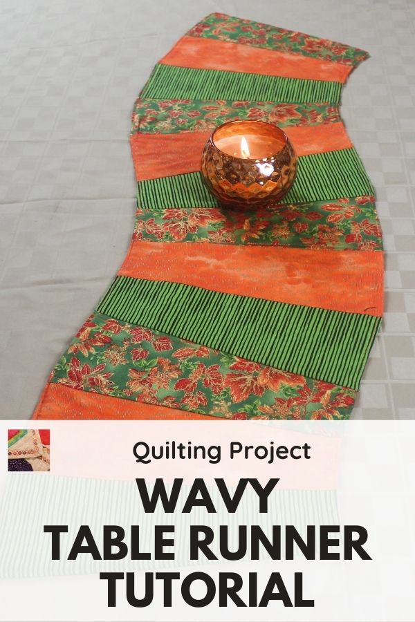 Fall Wavy Table Runner Tutorial - pin