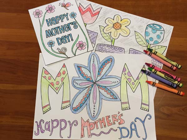 Free Mother's Day Coloring Pages - 1