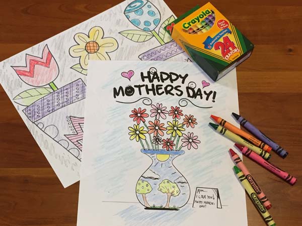 Free Mother's Day Coloring Pages - 4