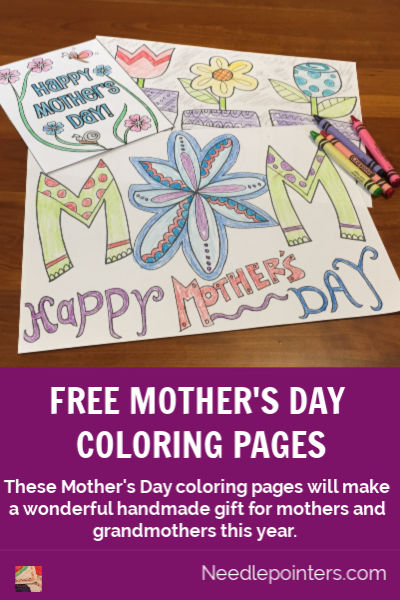 Free Mother's Day Coloring Pages - pin