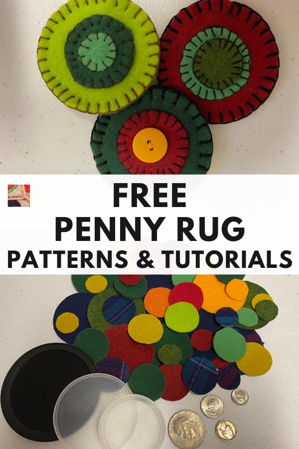Free Penny Rug Patterns & Tutorials - pin