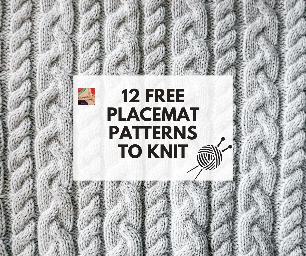 Basket and Place mats Set Knitting Pattern - tshirt yarn and