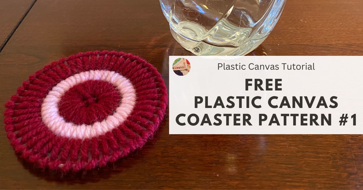 How to Stitch Plastic Canvas Coasters Pattern #1 (Plastic Canvas Circles)