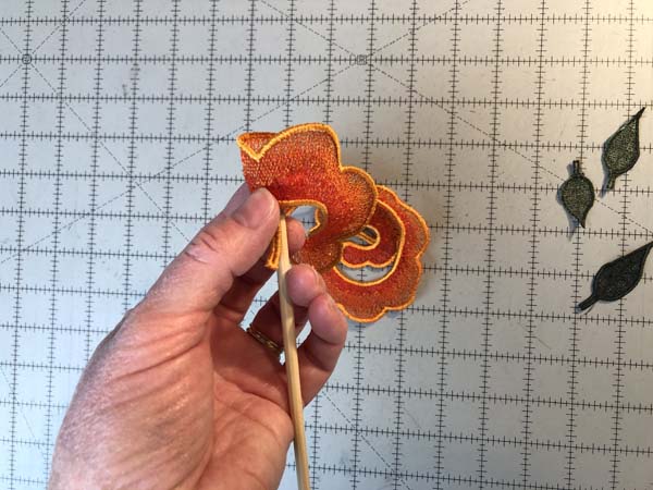 Freestanding Lace Flowers 6 Continue Wrapping