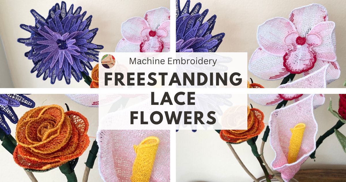 Freestanding Lace Flowers Machine Embroidery Design