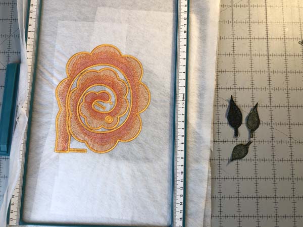 Freestanding Lace Flowers Stitched Rose