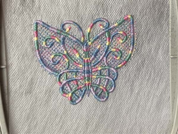 Freestanding Lace Tips Stitch out complete