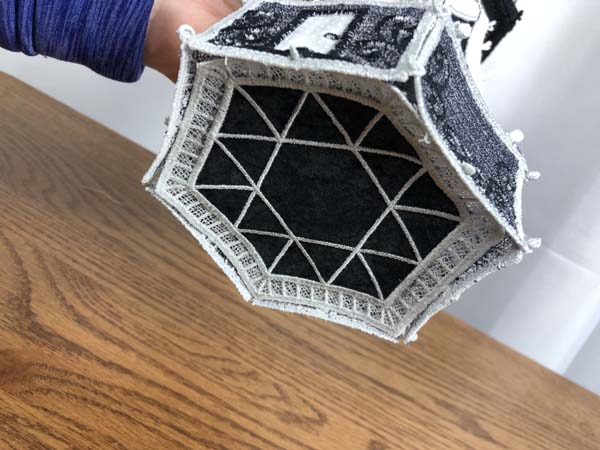 Freestanding lace Lighthouse Showing base