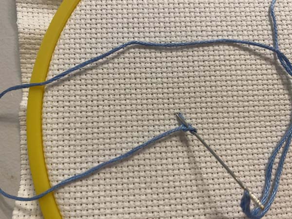 French Knot 3 Wrap Thread needle