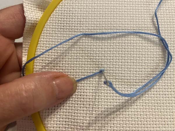 French Knot 4 Needle through stitch