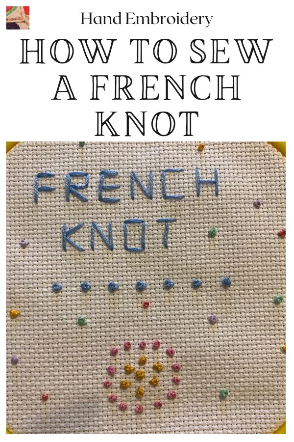 French Knot Hand Embroidery pin