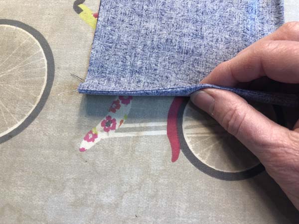 French Seam - Fold fabric with Right Sides together