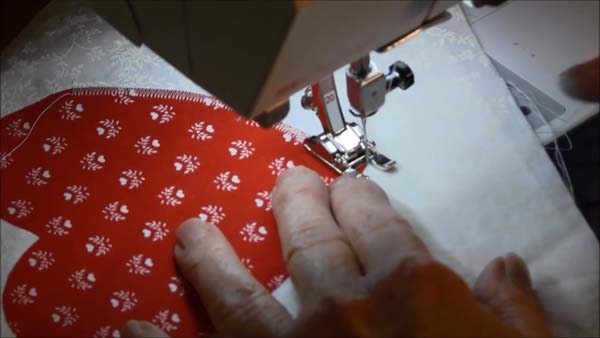 Fusible Web Applique 13 Needle Down on right side for outer corner