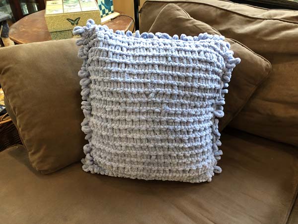 Garter Ridge Pillow with Loops