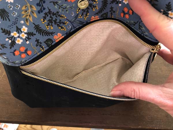 Ginger Handbag Showing Zipper Pocket