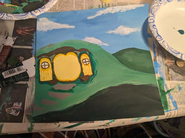 Graduation Cap Painting Background