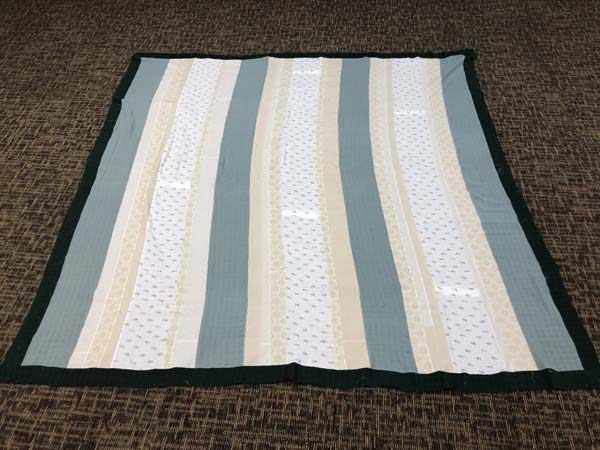 Green Strip Quilt Completed top