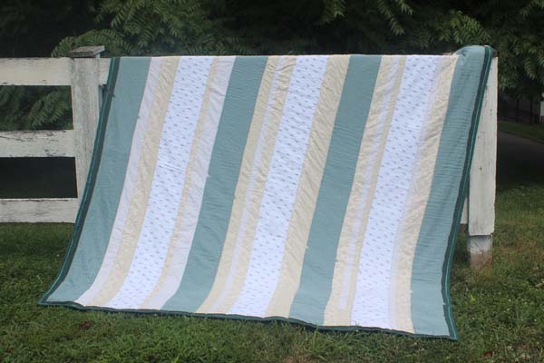 Green Strip Quilt Completed