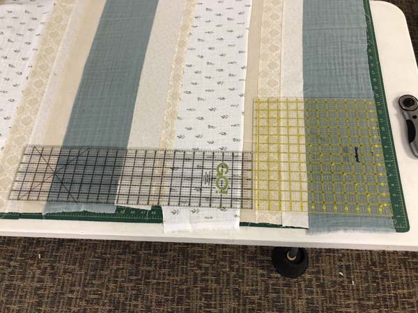 Green Strip Quilt Even Up Edge