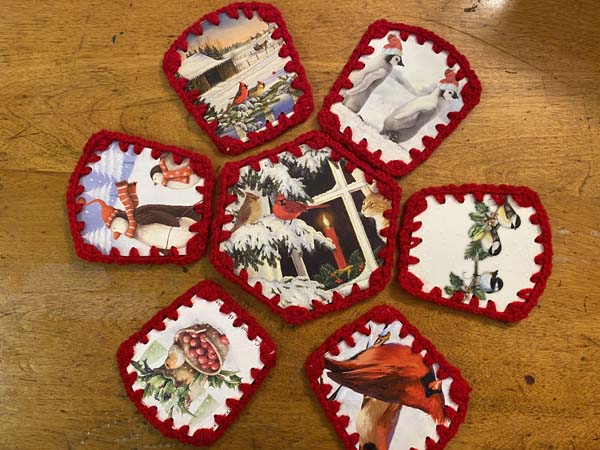 Greeting Card Basket Cards Laid Out