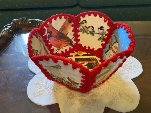 Greeting Card Basket Finished Christmas Basket