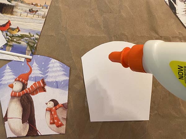 Greeting Card Basket Glue Cards Together