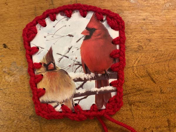 Greeting Card Basket Stitch Around Card 7