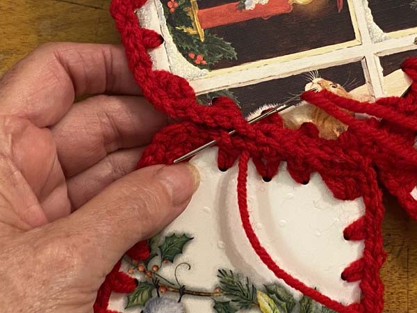 Greeting Card Basket Stitch Cards to bottom