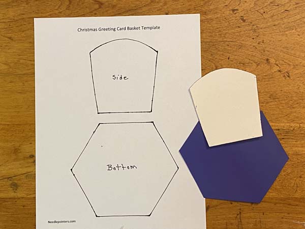 Recycle Christmas Card Basket Template