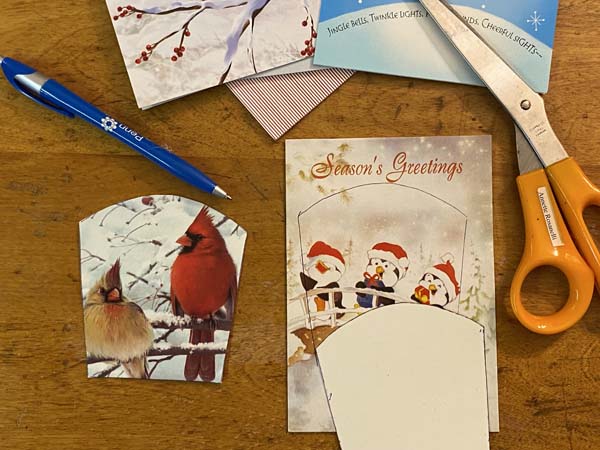 Greeting Card Basket Use Template to Cut out sides