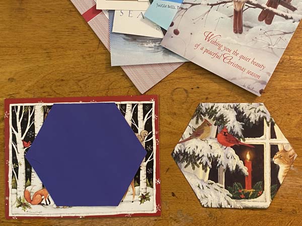 Upcycle Greeting Card Basket Use template to Cut Out Bottom