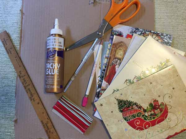 Greeting Card Crafts Wreath Tutorial Supplies