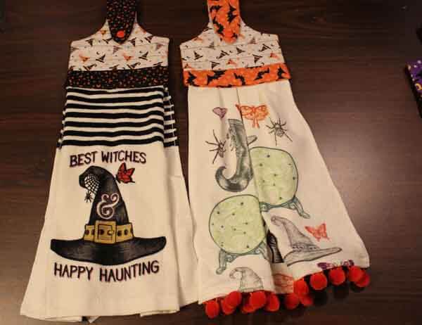Halloween Machine Embroidered Towels
