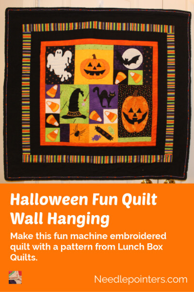Halloween Quilt Wall Hanging - pin