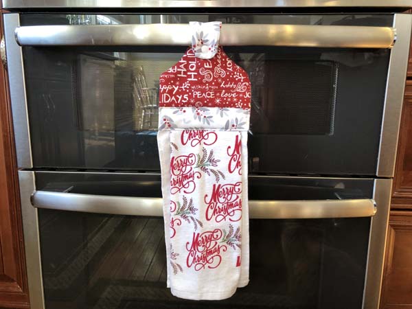 Merry Christmas Hanging Dish Towel