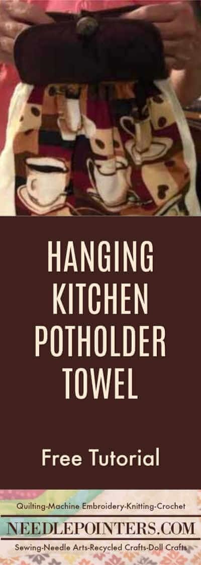 DIY Potholder Hanging Kitchen Towel Tutorial Needlepointers
