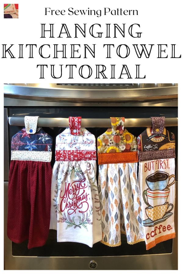 Hanging Kitchen Towel Tutorial - pin
