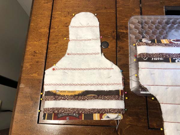 Hanging Towel 17 top pinned together