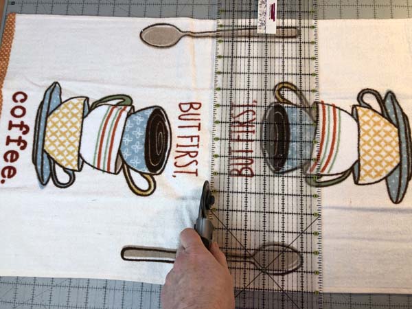 Hanging Towel 22 cut towel in half