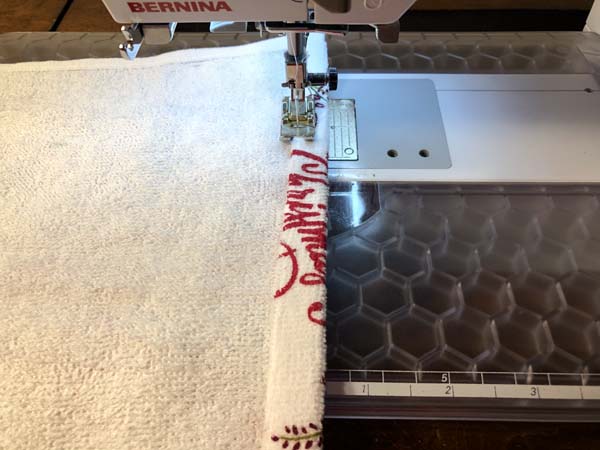 Hanging Towel 29 sew new hem