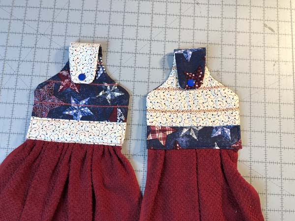 Hanging Towels Finished Fronts